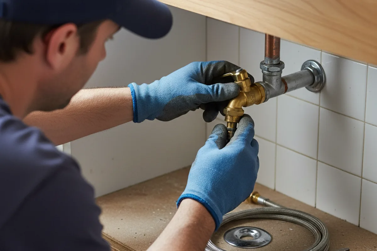 Shutoff valve and fitting work during Faucet and Fixture Repair in Saint Martin